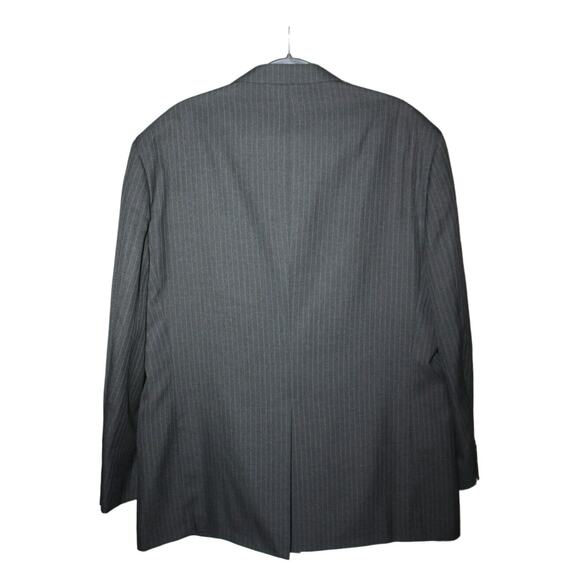 Haggar Men's Blazer Suit Jacket Black & Stripped Size 46L Classic Fit - Picture 2 of 11